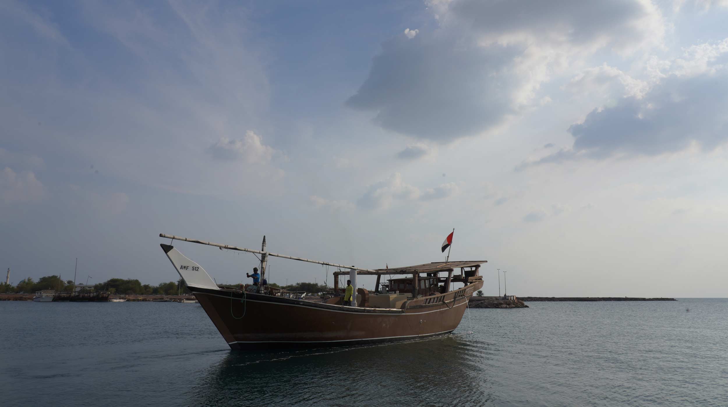 ein traditionelles Boot auf Dalma Island in Abu Dhabi